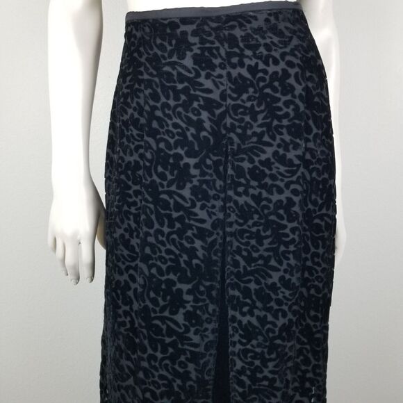 JR Nites By Caliendo Y2K 90s Flowy Sheer Velvet Pattern Party Prom Pants Size 10 - Picture 4 of 16